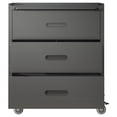 thumbnail image 4 of Tcbosik 3 Drawer Metal Cabinet with Wheels, Garage Tool Chest, Rolling Storage Organizer for Home Office, Black, 4 of 10