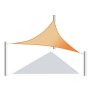 ALEKO Waterproof Sun Shade Sail - Triangular - 10 x 10 x 10 Feet - Yellow