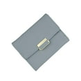 thumbnail image 3 of Cartera con clip de bolsillo Cartera triple Capacidad adicional, almacenamiento minimalista, viaje duradero, conveniencia portátil pequeña moda PU, Azul Fernando Cartera delgada para mujer, 3 of 8