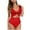 Red, variant on Utoimkio Bikini Sets for Women High Waisted Two Piece Swimsuits V Neck Twist Front Adjustable Spaghetti Straps Bathing Suit for Women