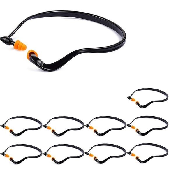 Band Earplugs Hearing Bands Banded Shooting Ear Plugs Lightweight Silicone Earplugs for Construction Work, Sleeping, Concerts, Shooting, Motor Sports Racing -yellow,orange colors random