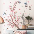 thumbnail image 3 of Calcomanía de pared flor de cerezo pegatinas de pared flores pájaros rosados en rama pegatinas de pared dormitorio sala de estar sofá ventana decoración de la pared, 3 of 6