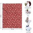 thumbnail image 4 of Red Christmas Reindeer Pattern Blanket,Comfortable Soft Flannel Throw Blanket,All Season,Warm Lightweight Blankets for Sofa Bed Couch Living Room Chair,30"x40", 4 of 4