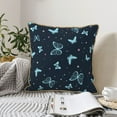 thumbnail image 6 of KLL Beautiful Butterflies Decorative Throw Pillow Covers Velvet Soft for Couch Sofa Bedroom Living Room Outdoor - 18"x18", 6 of 8