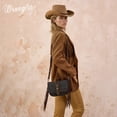 thumbnail image 4 of Wrangler Western Shoulder Bag for Women Vintage Cowgirl Crossbody Purse with Fringe, Black, 4 of 7