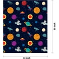 thumbnail image 6 of LHSHID Kids Throw Blanket for Boys Fleece Space Blanket Plush Dark Blue 40x50inch, 6 of 6