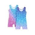 thumbnail image 2 of Gymnastics Leotards For Girls Two-Piece Tank Printing Slim Scoop Neck Gymnastics Bodysuit With Hairband, 2 of 6