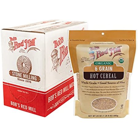 Bobs Red Mill Organic 6 Grain Hot Cereal With Flaxseed, 24-Ounce (Pack Of 4)