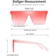 thumbnail image 5 of Gafas de sol cuadradas de gran tamaño para mujeres y hombres, gafas de sol de moda con parte superior plana y montura negra grande, mono Retro, gafas de sol de moda, 5 of 5