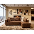 thumbnail image 5 of Sleeper Sectional Sofa with Pull-Out Bed, Reversible Chaise & Storage Compartment, Light Brown Breathable Fabric L-Shaped Couch for Small Spaces, Convertible Living Room Furniture, 5 of 24