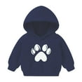 thumbnail image 2 of Riecok Toddler Baby Boys Girls Cotton Hoodie Sweatshirt Long Sleeve With Pockets Round Neck Fashion Hoodie Casual Love Pattern Kids Warm Winter Hoodies Pullover Hooded Sweatshirt Navy 7 T, 2 of 3