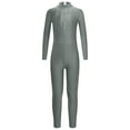 thumbnail image 3 of TSSOE Girls Full Body Unitard Gymnastics Dance Jumpsuit Tank Ballet Leotard Catsuit Full Length Bodysuit Gray 12, 3 of 5