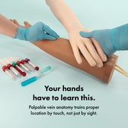 Anatomy Lab Venipuncture & IV Practice Simulation Arm Kit — Realistic Phlebotomy & IV Training Model for Nursing, EMT & Medical Students — Reusable Clinical Skills Trainer - Light