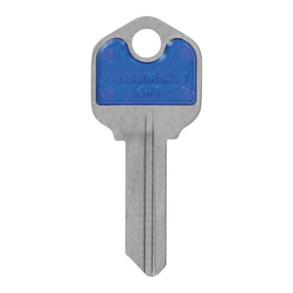 Hillman 5938030 Colorplus House & Office Blank Single Sided Universal Key - Blue, Pack of 5