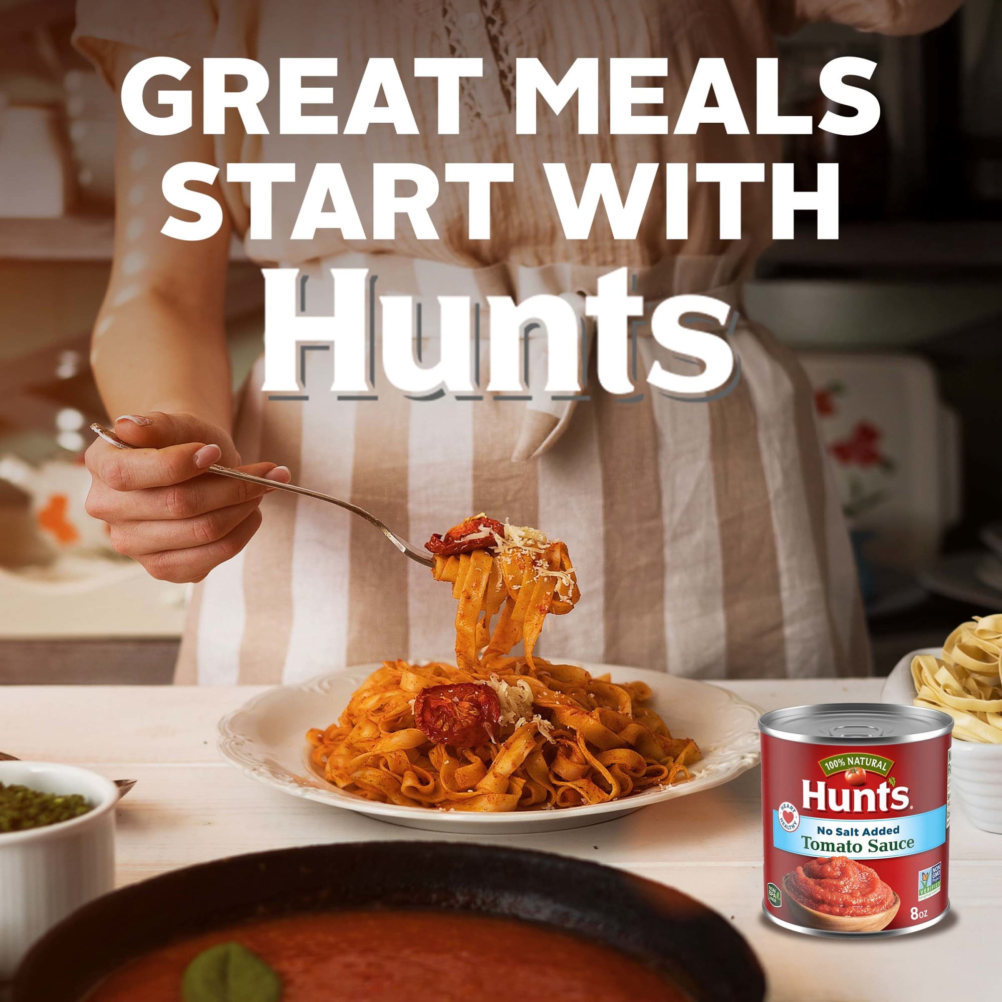 (24 pack) Hunt’s No Salt Added Tomato Sauce, Perfect for Chili & Soups, 8 oz. Can