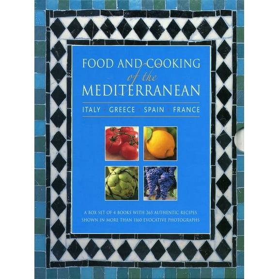 Food and Cooking of the Mediterranean: Italy, Greece, Spain & France : A box set of 4 96-page books with 265 authentic recipes shown in more than 1160 evocative photographs (Mixed media product)