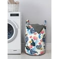 thumbnail image 3 of Tropical Laundry Bag, Exotic Forest Growth with Different Lively Flowers Hand-drawn Petals and Leaves, Basket with Handles Drawstring Closure for Laundromats, 13" x 19", Multicolor, by Ambesonne, 3 of 4