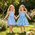 thumbnail image 2 of Lanbubble 2-Pack Girls' Dresses Sleeveless Summer Dress Casual Sundress For Toddler Girl 2-6T, 2 of 7