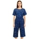 thumbnail image 5 of HITIME Pijama para Mujer de Seda de Leche Talla 2XL, Conjunto de Playera y Pantalón Tobillero, Tela Ultra Suave y Transpirable para Lounge o Dormir, 5 of 7