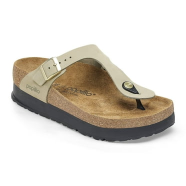 BIRKENSTOCK GIZEH PLATFORM Sandals Eucalyptus