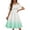 Green Gradient, variant on Arshiner Girls Summer Floral Ruffle Sundress Cold Shoulder Casual Holiday Dresses