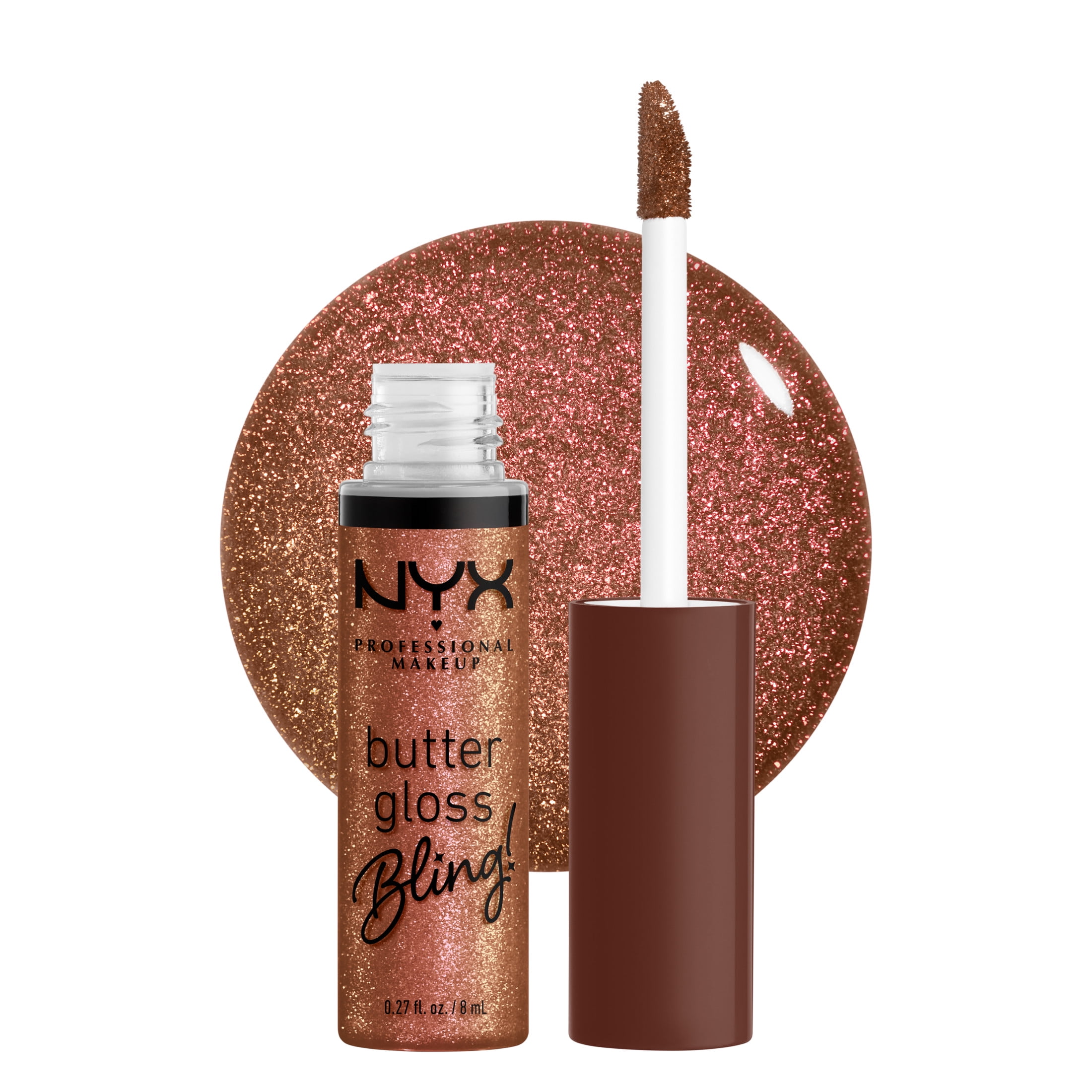 NYX Professional Makeup Butter Gloss Bling Non-sticky Lip Gloss, Hustla, 0.27 fl oz