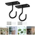 thumbnail image 5 of Aloha 2 Sets Heavy Duty Iron Hook Outdoor Light Hanger Hook Planter Hanger Bird Feeder Hanger, 5 of 8