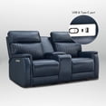 thumbnail image 4 of Triple-Power Reclining Sofa 73" Genuine Leather Power Zero Gravity Reclining Loveseat with Powered Adjustable Headrest, Powered Adjustable Lumbar,USB&USB-C Port, 4 of 6