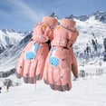 thumbnail image 2 of Likimi Toddler Kids Boys Girls Gloves Print Cute Thermal Waterproof Gloves Fall Winter Ski Gloves Size 7-14 Years Pink, 2 of 7