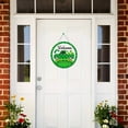 thumbnail image 4 of Happy St Patricks Day Sign Front Door Decor, Green Shamrock Clover Horseshoe Farmhouse Wood Door Hanger, Spring Outdoor Indoor Wall Hanging Decorations, 4 of 5