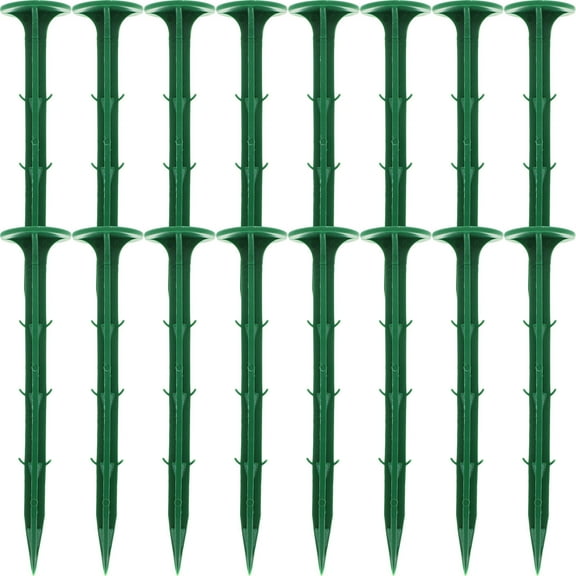 NIYANGLE 100 Pcs Plastic Stakes for Ground Garden Pegs for Outdoor Fixing 5.9x1.2x1.2in