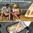 thumbnail image 3 of 2-Seat Folding Chair with Removable Sun Umbrella, Portable Camping Chair with Storage Pocket and Cup Holders, Outdoor Beach Chair for Beach, Patio, Park, Black, 3 of 9