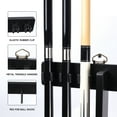 thumbnail image 3 of GSE Games & Sports Expert Billiard Pool Cue Stick Hanging Wall Mounting Rack. Holds 6 Pool Cue Stick, Billiard Ball Rack and Pool Ball - Black, 3 of 8
