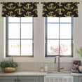 thumbnail image 4 of LALILO Kitchen Curtain Valance Galaxy Nasa Star Universe Rod Pocket Window Curtain 52"x 18" Set of 2, 4 of 7