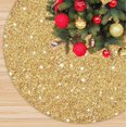 thumbnail image 1 of Falda para árbol de Navidad FANPROMS, de terciopelo dorado, 117 cm, redonda, 1 of 7