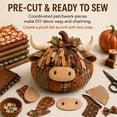 thumbnail image 5 of DIY Animal Pumpkin Sewing Kit, Harvest Fabric Craft Set, Autumn Thanksgiving Decor, Handmade Gift, Cute Woodland Friends, Pre-Cut Patchwork, Halloween Seasonal Ornament,Owl, 5 of 7
