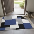 thumbnail image 6 of Area Rug with Tassels 3' x 5', Ombre Square Splicing Plaid Kitchen Runner Rug for Hallway Bedroom Throw Rugs, Color Block Soft Door Mat for Bathroom Entrance Living Room, 6 of 9
