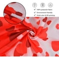 thumbnail image 4 of Valentine''s Day Shower Curtain, Red Heart Love Machine Washable Waterproof Fabric for Bathroom Bathtub Decor with Hooks 72x72, 4 of 6