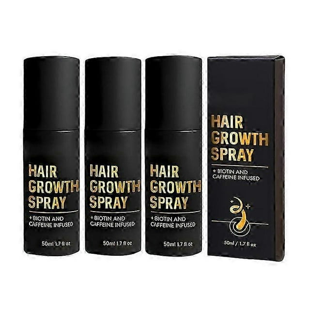 3X HaloGrow Hair Growth Spray with Biotin & Caffeine - Fast-Acting Hair Regrowth Treatment for Thinning Hair in Men & Women
