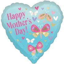 18 inch Happy Mother's Day Butterflies Anagram Foil Mylar Balloon - Party Supplies Decorations
