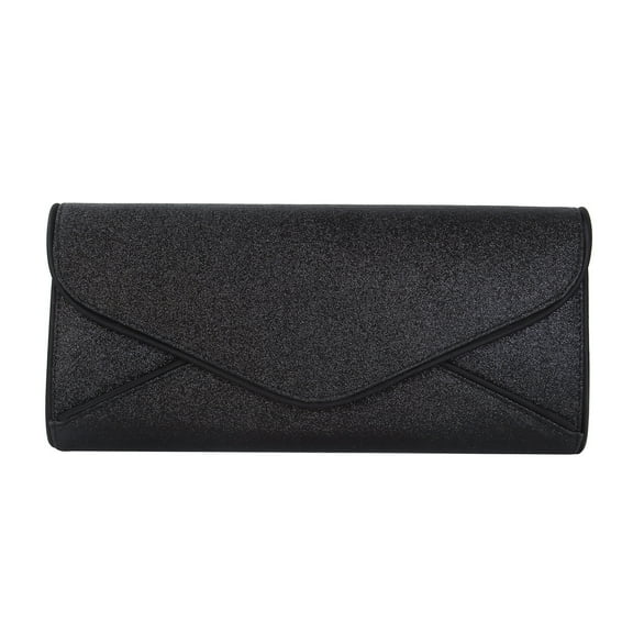 Premium Large Metallic Glitter Envelope Flap Clutch Evening Bag