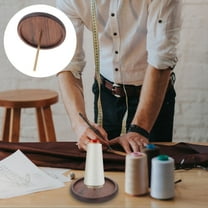 FOMIYES 1Set Wooden Thread Holder Sewing Spool Holder Stand Sewing Thread Organizer Bead Stringing