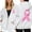 White, variant on Womens Zip Up Hoodies with Pink Ribbon Printed Cancer Awareness Tunic Sweatshirts Long Sleeve Track Jackets with Pockets Fall Winter Tops (Pink, XXL)