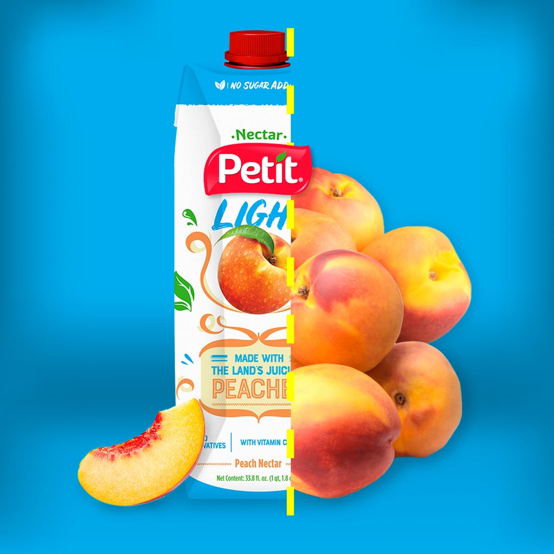 Petit Nectar, Peach Juice, 33.8 fl oz, Tetra Pack, Nectar Juice