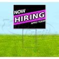 thumbnail image 1 of Now Hiring Apply Today (18" x 24") Yard Sign, Includes Metal Step Stake, 1 of 6
