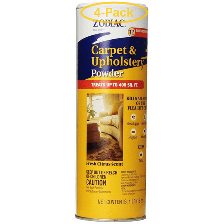 Zodiac Flea Control Carpet & Upholstery Powder 16 oz - Pack of (Best Flea Powder For Carpets)