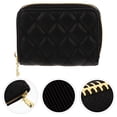 thumbnail image 1 of FONDOTIN 1Pcs Sac à Argent avec Fermeture Éclair Noir PU Design Rétro Simple pour Usage Quotidien, 1 of 5