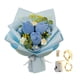 thumbnail image 3 of Ramo de flores de tulipanes de ganchillo completo, flores tejidas a granel, decoración del Día de San Valentín, adorno tejido a mano para fiesta en , azul BLESIY Centros de mesa de escritorio, 3 of 8