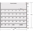 thumbnail image 2 of WIOMEASK Wall-mounted calendar 1 month calendar storage bag, small item storage bag, can be used in various scenes such as home, office, classroom, etc., 2 of 8