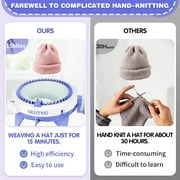 Knitting Machines 48 Needles,Smart Knitting Crochet Machine, Knitting Crochet Machine with Row Counter,Weaving Loom Machine Kit for Adults,DIY Board Rotating Double Knit Kit